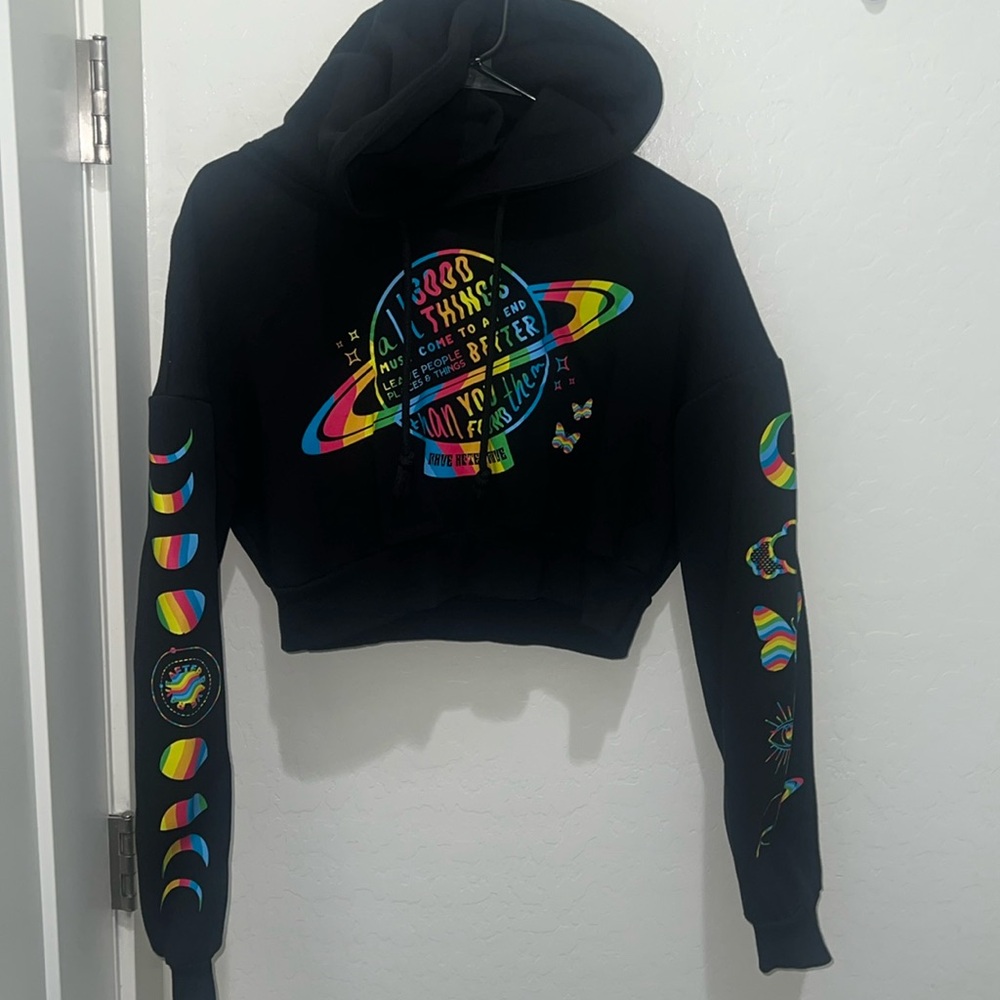 Rave After Rave Cropped Hoodie